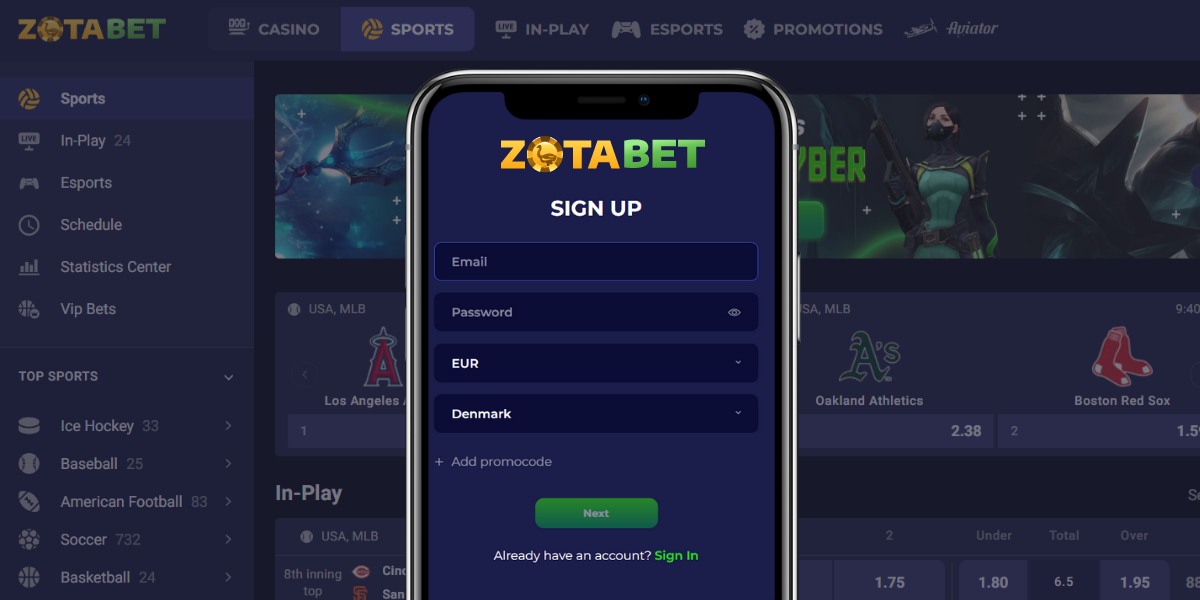 Zotabet registrering og oprettelse af konto